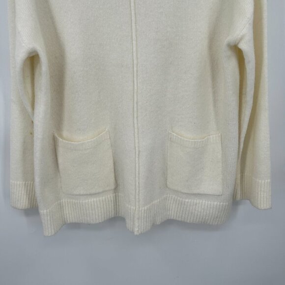 SOFT SURROUNDINGS *Flawed Ivory White Soft Wool Blend Boxy Turtleneck Sweater XL - Picture 5 of 9